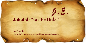 Jakubács Enikő névjegykártya